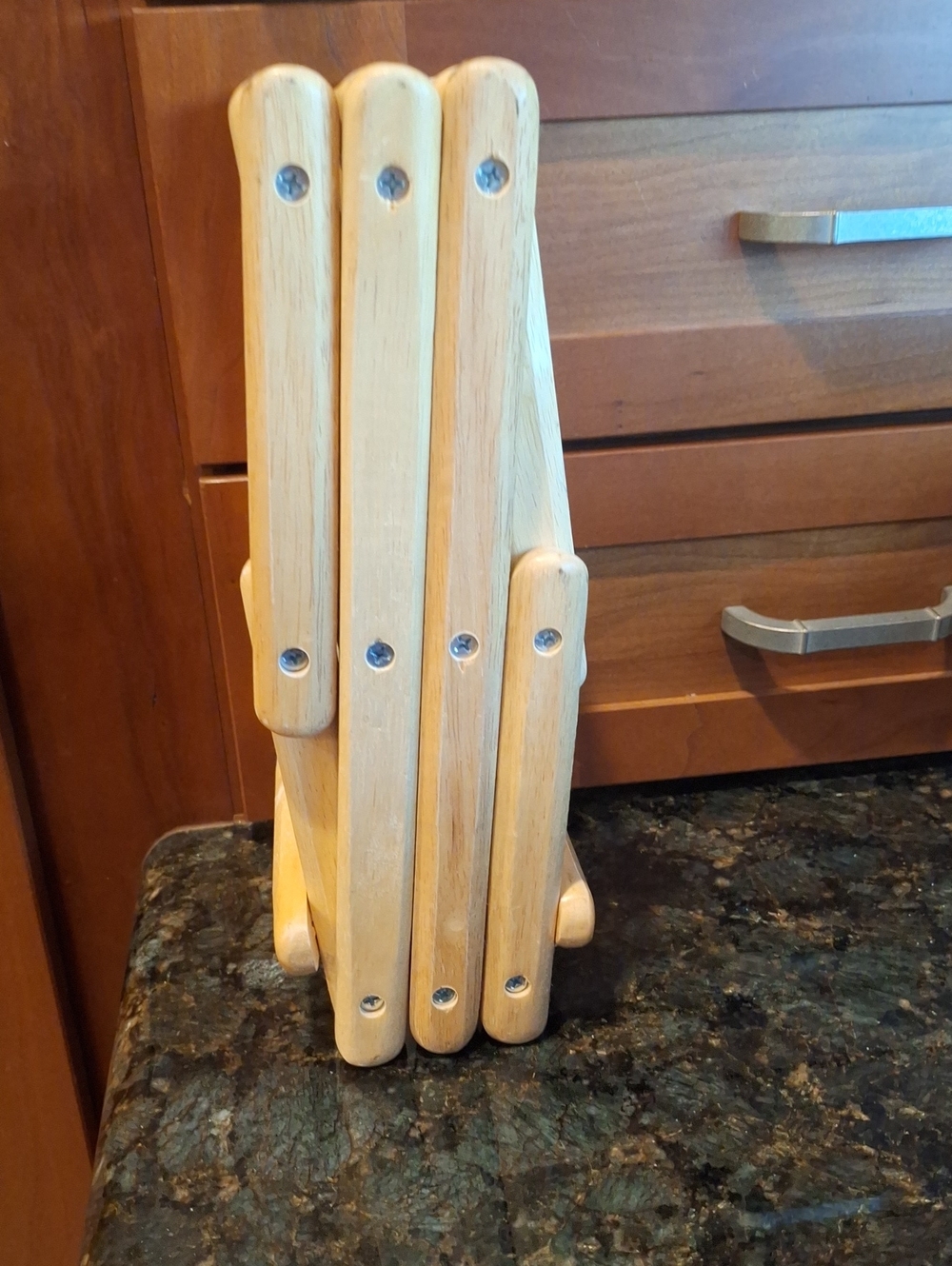Kamenstein Wooden Folding Wine Rack Natural Light Wood